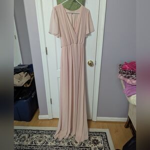 Elegant Pink Maxi Dress